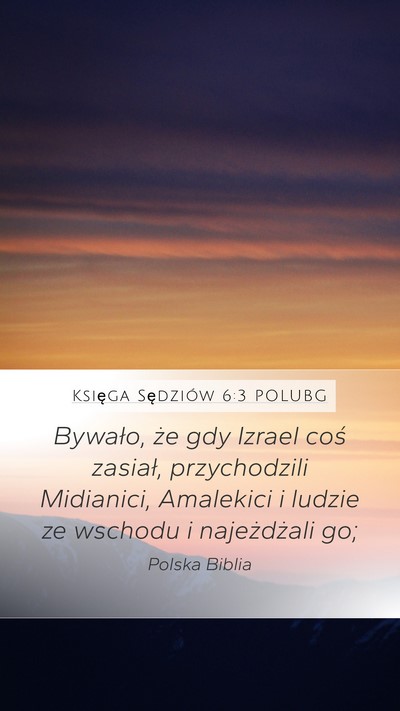 Księga Sędziów 6:3 POLUBG Bible Verse Image