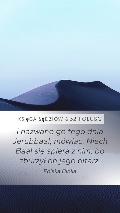 Księga Sędziów 6:32 POLUBG Bible Verse Image