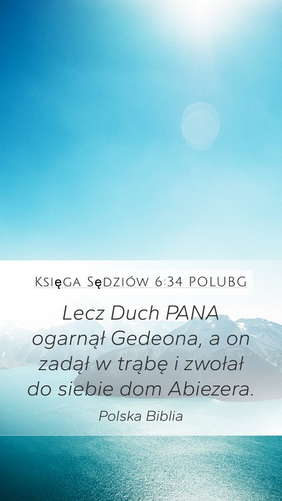 Księga Sędziów 6:34 POLUBG Bible Verse Image