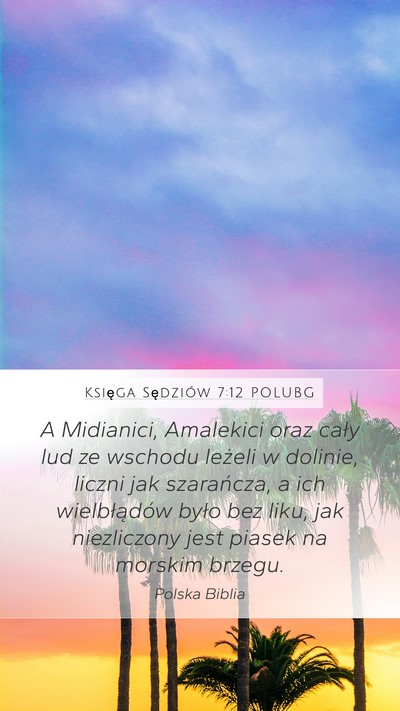 Księga Sędziów 7:12 POLUBG Bible Verse Image