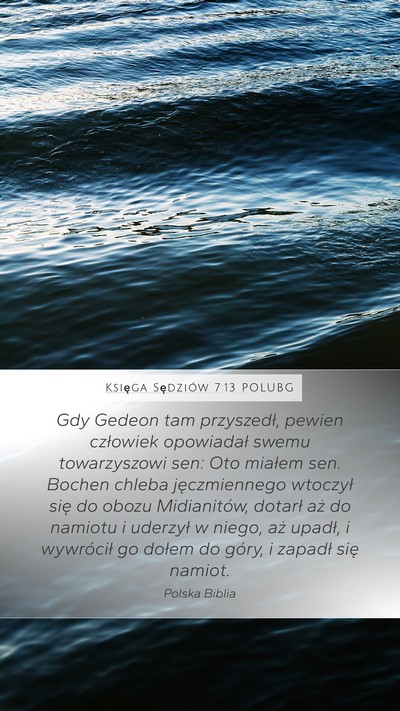 Księga Sędziów 7:13 POLUBG Bible Verse Image