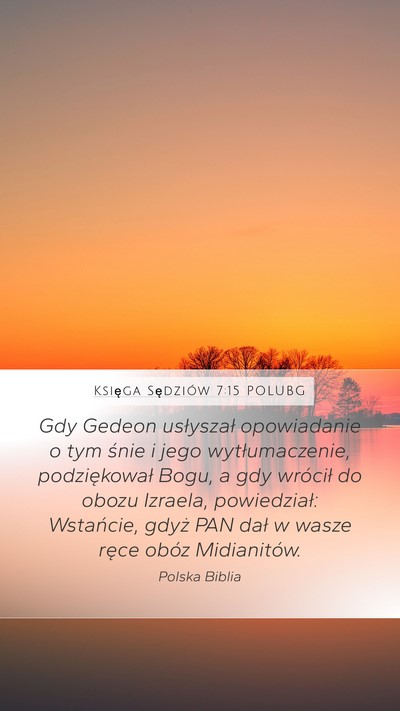 Księga Sędziów 7:15 POLUBG Bible Verse Image