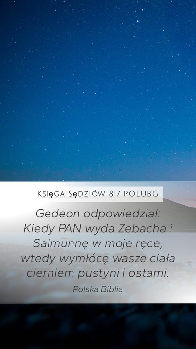 Księga Sędziów 8:7 POLUBG Bible Verse Image