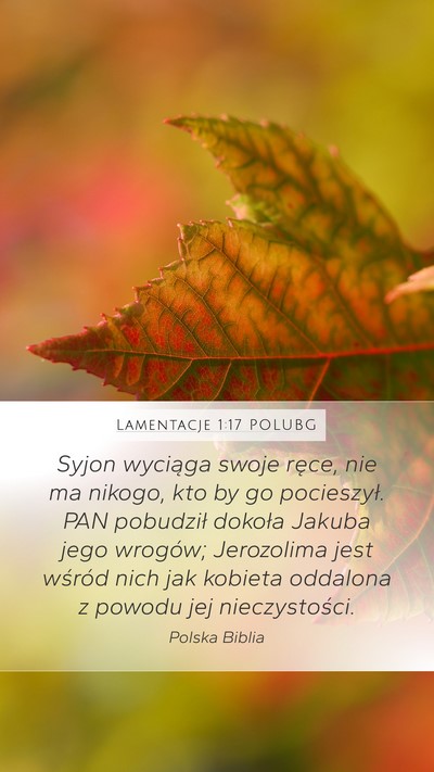 Lamentacje 1:17 POLUBG Bible Verse Image