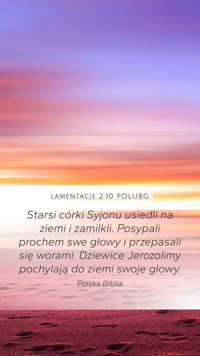 Lamentacje 2:10 POLUBG Bible Verse Image