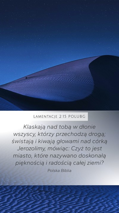 Lamentacje 2:15 POLUBG Bible Verse Image