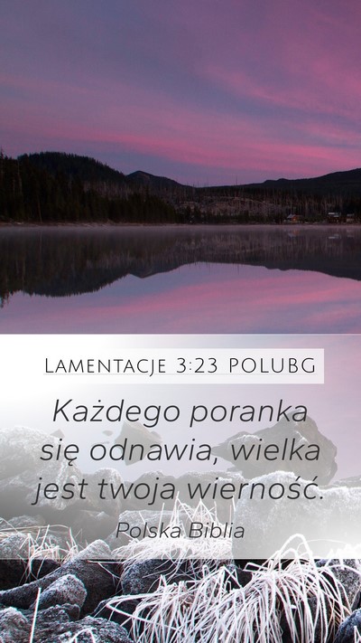 Lamentacje 3:23 POLUBG Bible Verse Image