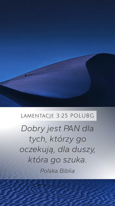 Lamentacje 3:25 POLUBG Bible Verse Image