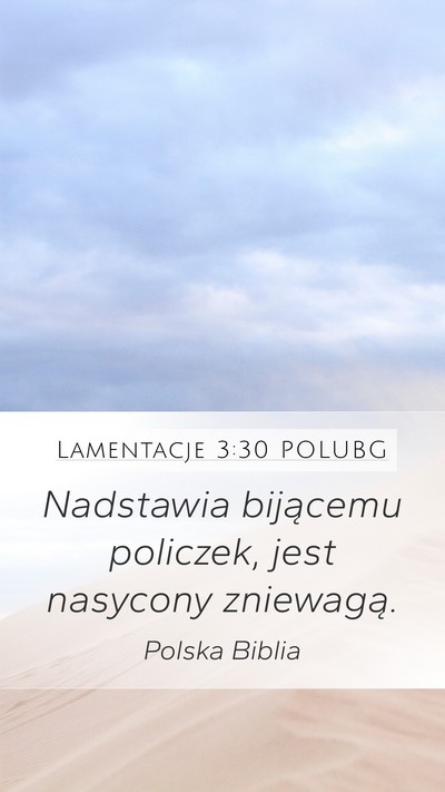 Lamentacje 3:30 POLUBG Bible Verse Image