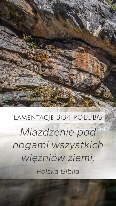 Lamentacje 3:34 POLUBG Bible Verse Image