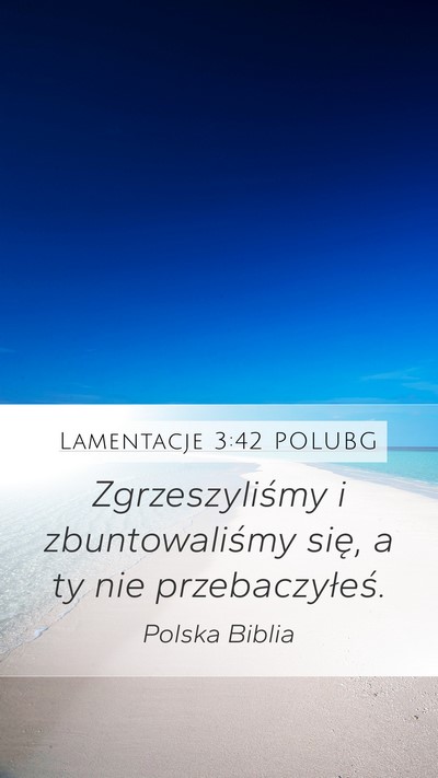Lamentacje 3:42 POLUBG Bible Verse Image