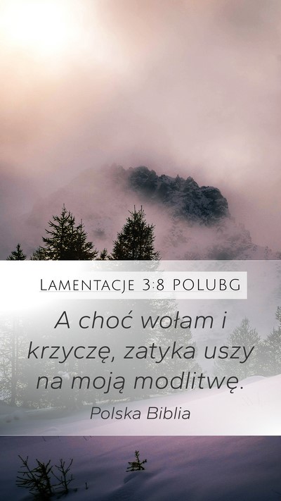 Lamentacje 3:8 POLUBG Bible Verse Image