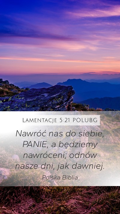 Lamentacje 5:21 POLUBG Bible Verse Image