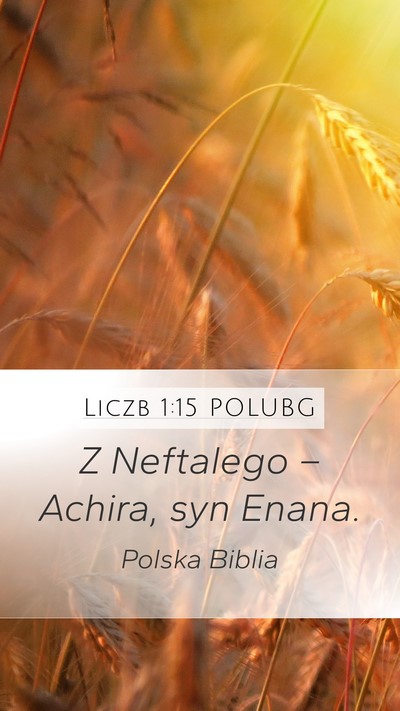 Liczb 1:15 POLUBG Mobile Phone Wallpaper - Z Neftalego – Achira, syn - Mobile Bible Verse Wallpaper