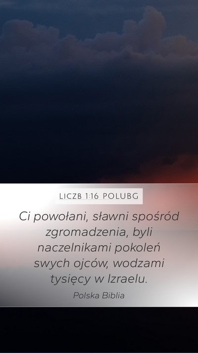 Liczb 1:16 POLUBG Bible Verse Image
