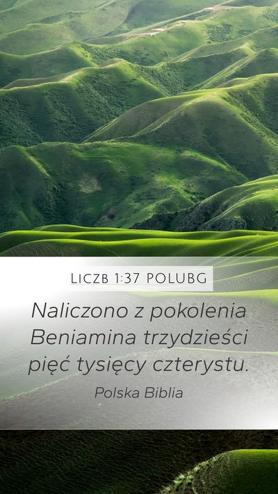 Liczb 1:37 POLUBG Mobile Phone Wallpaper - Naliczono z pokolenia Beniamina trzydzieści - Mobile Bible Verse Wallpaper