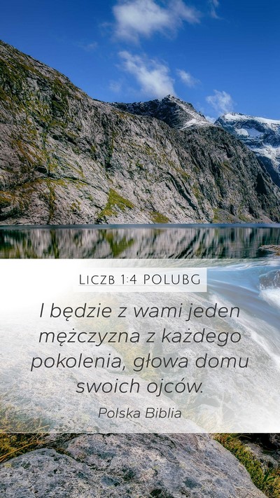 Liczb 1:4 POLUBG Mobile Phone Wallpaper - I będzie z wami jeden mężczyzna z każdego - Mobile Bible Verse Wallpaper