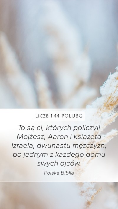 Liczb 1:44 POLUBG Mobile Phone Wallpaper - To są ci, których policzyli Mojżesz, Aaron i - Mobile Bible Verse Wallpaper