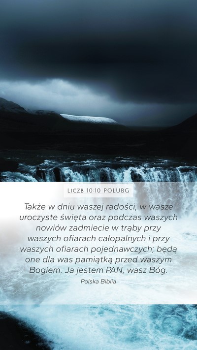 Liczb 10:10 POLUBG Mobile Phone Wallpaper - Także w dniu waszej radości, w wasze uroczyste - Mobile Bible Verse Wallpaper