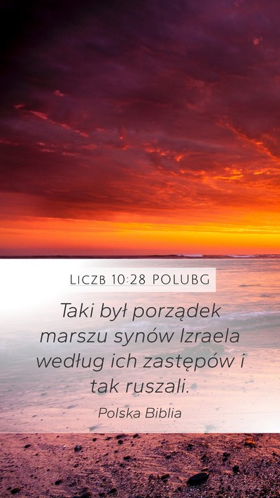 Liczb 10:28 POLUBG Bible Verse Image