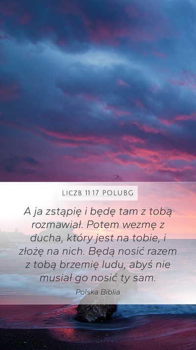 Liczb 11:17 POLUBG Bible Verse Image