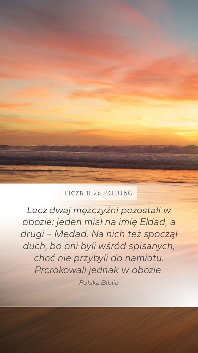 Liczb 11:26 POLUBG Mobile Phone Wallpaper - Lecz dwaj mężczyźni pozostali w obozie: jeden - Mobile Bible Verse Wallpaper