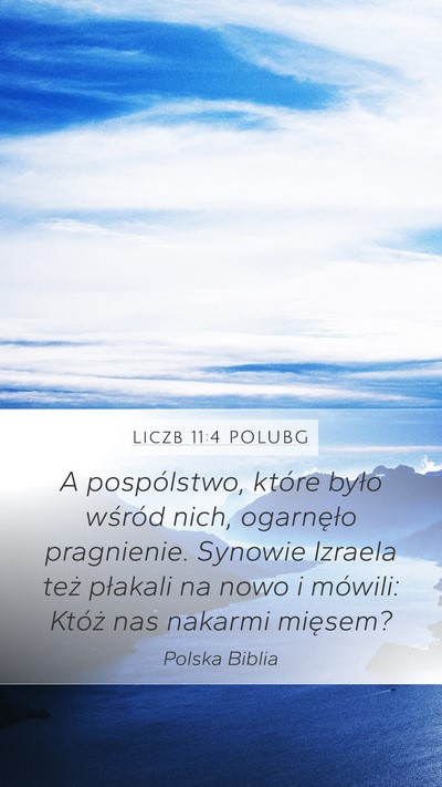 Liczb 11:4 POLUBG Bible Verse Image