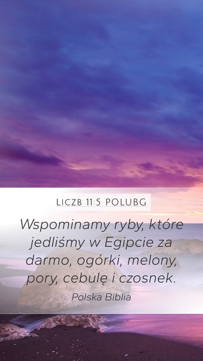 Liczb 11:5 POLUBG Bible Verse Image