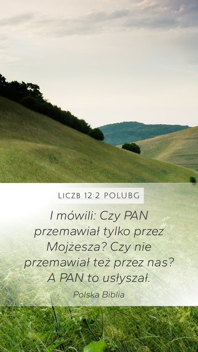 Liczb 12:2 POLUBG Bible Verse Image