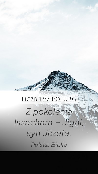 Liczb 13:7 POLUBG Mobile Phone Wallpaper - Z pokolenia Issachara – Jigal, syn - Mobile Bible Verse Wallpaper