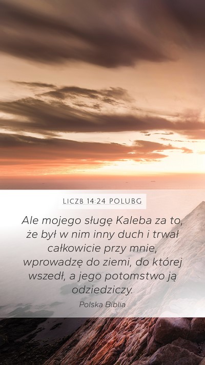 Liczb 14:24 POLUBG Bible Verse Image