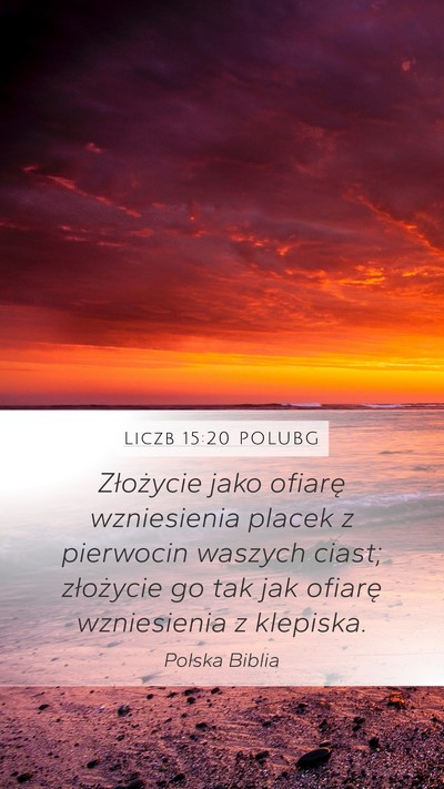 Liczb 15:20 POLUBG Bible Verse Image