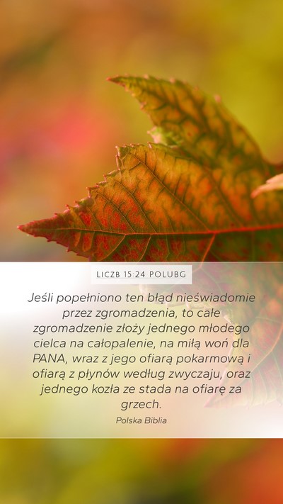 Liczb 15:24 POLUBG Bible Verse Image