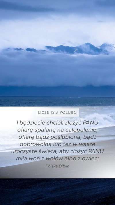 Liczb 15:3 POLUBG Bible Verse Image