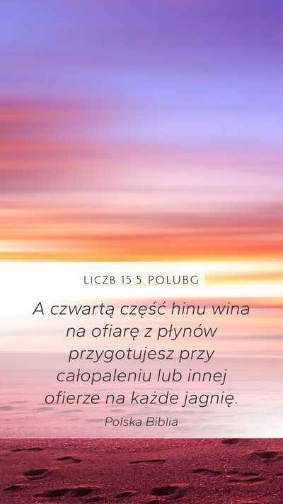 Liczb 15:5 POLUBG Bible Verse Image