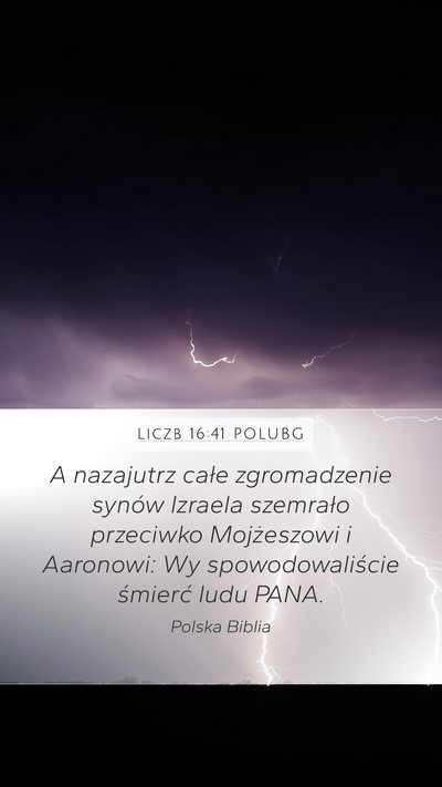 Liczb 16:41 POLUBG Bible Verse Image