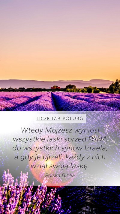 Liczb 17:9 POLUBG Mobile Phone Wallpaper - Wtedy Mojżesz wyniósł wszystkie laski sprzed - Mobile Bible Verse Wallpaper