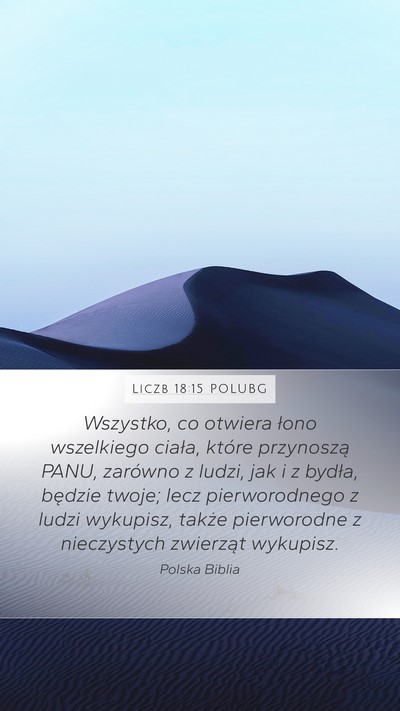 Liczb 18:15 POLUBG Bible Verse Image