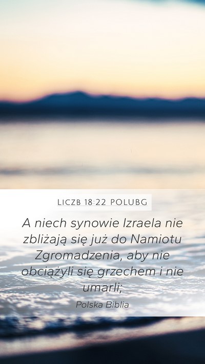 Liczb 18:22 POLUBG Bible Verse Image
