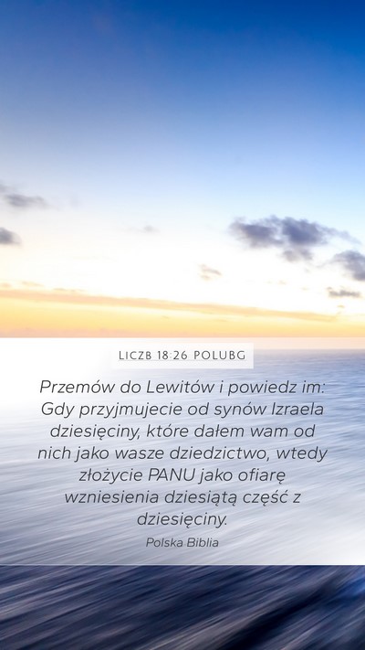 Liczb 18:26 POLUBG Bible Verse Image