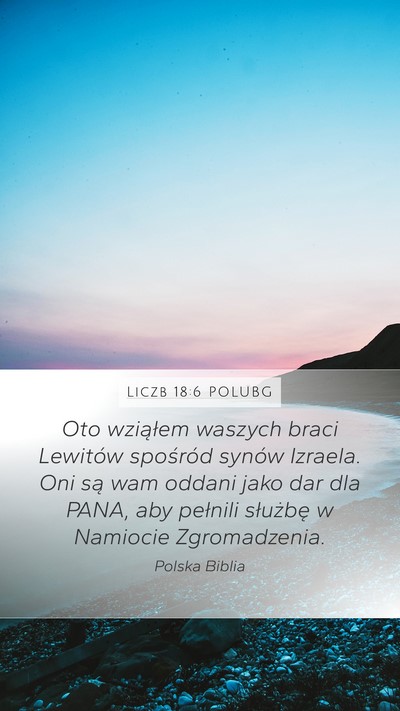 Liczb 18:6 POLUBG Bible Verse Image