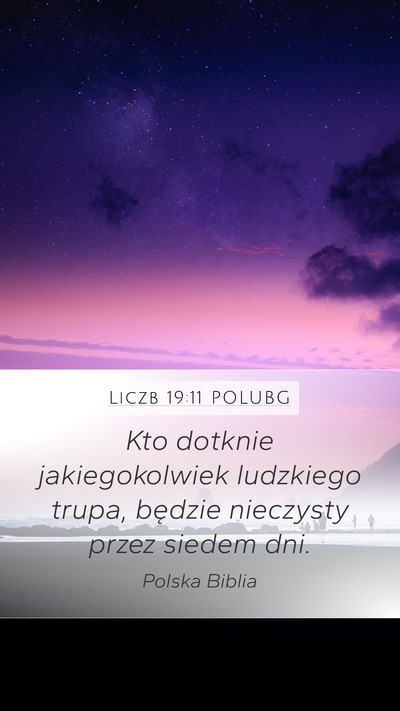 Liczb 19:11 POLUBG Bible Verse Image