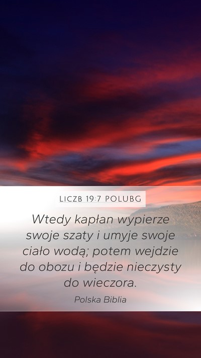 Liczb 19:7 POLUBG Bible Verse Image