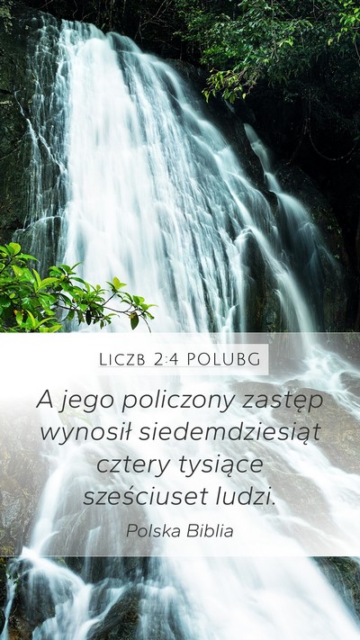 Liczb 2:4 POLUBG Mobile Phone Wallpaper - A jego policzony zastęp wynosił siedemdziesiąt - Mobile Bible Verse Wallpaper