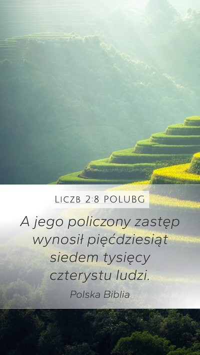 Liczb 2:8 POLUBG Mobile Phone Wallpaper - A jego policzony zastęp wynosił pięćdziesiąt - Mobile Bible Verse Wallpaper