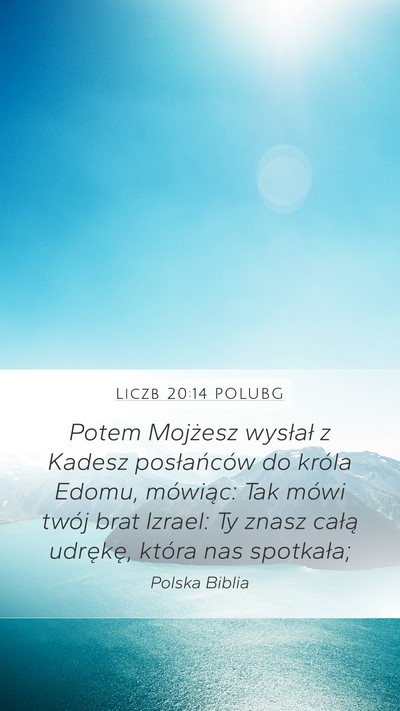 Liczb 20:14 POLUBG Bible Verse Image