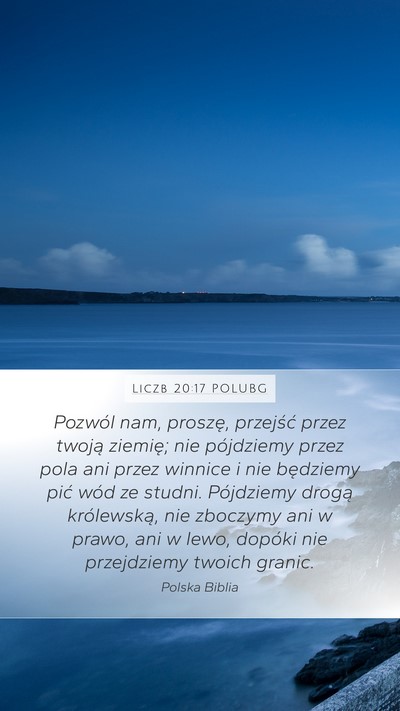 Liczb 20:17 POLUBG Bible Verse Image