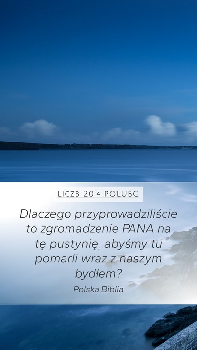 Liczb 20:4 POLUBG Bible Verse Image