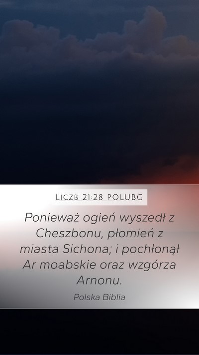 Liczb 21:28 POLUBG Bible Verse Image
