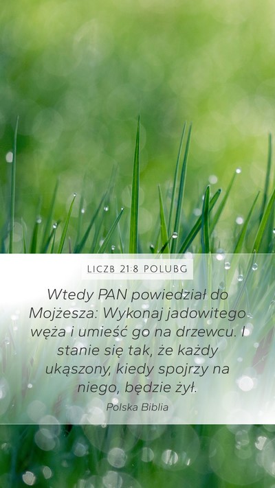 Liczb 21:8 POLUBG Mobile Phone Wallpaper - Wtedy PAN powiedział do Mojżesza: Wykonaj - Mobile Bible Verse Wallpaper